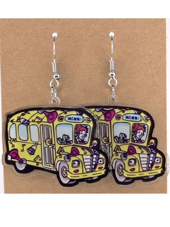 Fashion Jewelry Jewelry - Acrylic Mrs.Frizzle Magic School Bus  Teacher Dangle Earrings Fashion Jewelry